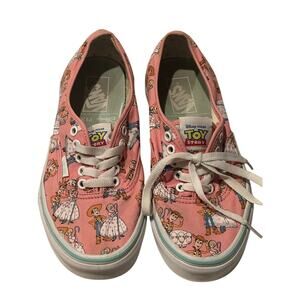 Vans Toy Story Sneakers Womens Size 9 Disney Pixar Pink Andy Woody Low Shoes